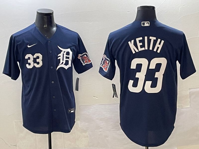 Men Detroit Tigers #33 Keith Drak Blue Game 2025 Nike MLB Jersey style 1->detroit tigers->MLB Jersey